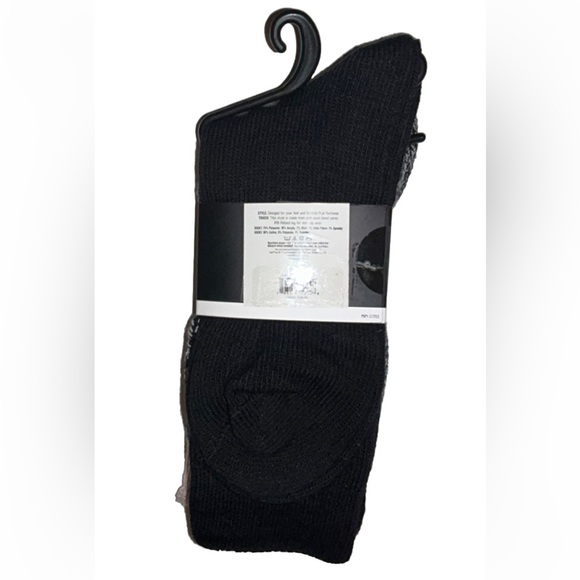 Frye Boot Crew Socks 2 Pair Women 5-10 Pink Black Heather Blended w Wool Ribbed - Picture 4 of 10